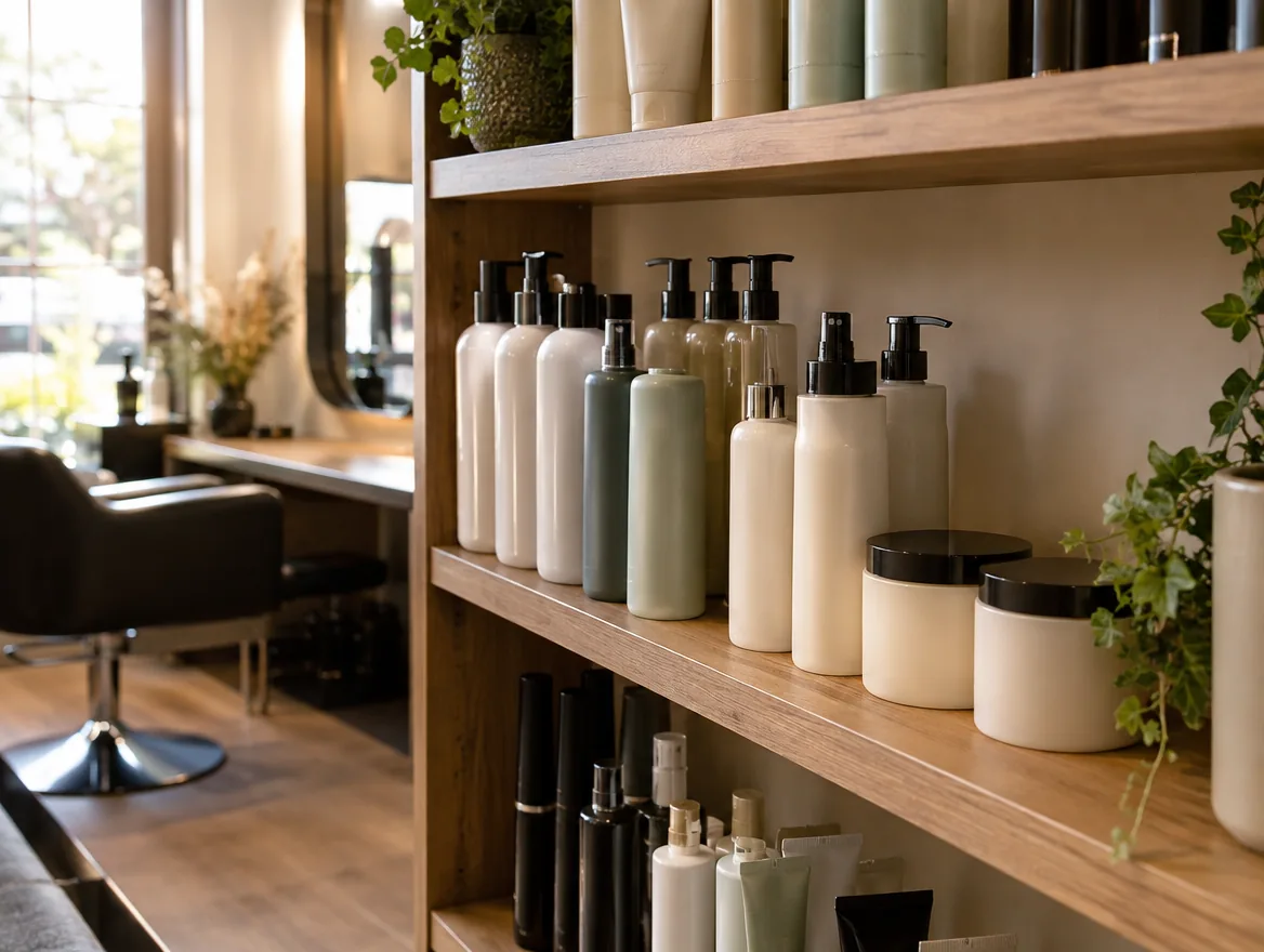 Symbolbild: Pflegeprodukte im Salon